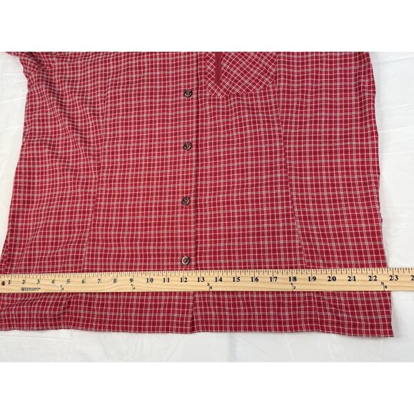 Jack Wolfskin Women’s XL Light Red Check Performance Hiking Outdoor Shirt - Picture 13 of 16